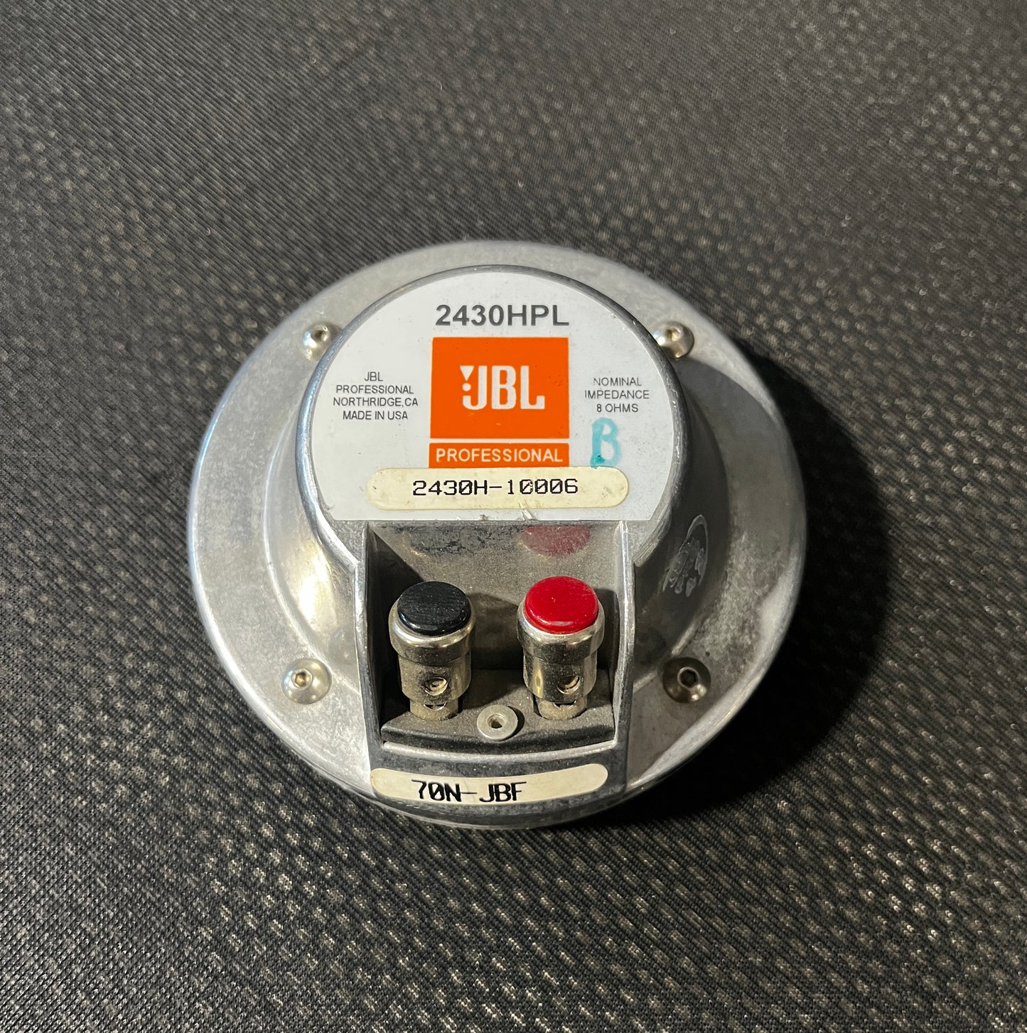 JBL 2430HPL 1.5" Neodymium Compression Driver, JBL 2430HPL, JBL 2430HPL 1.5" Driver, JBL Compression Driver, JBL 2430. We Sell Professional Audio Equipment. Audio Systems, Amplifiers, Consoles, Mixers, Electronics, Entertainment, Live Sound.