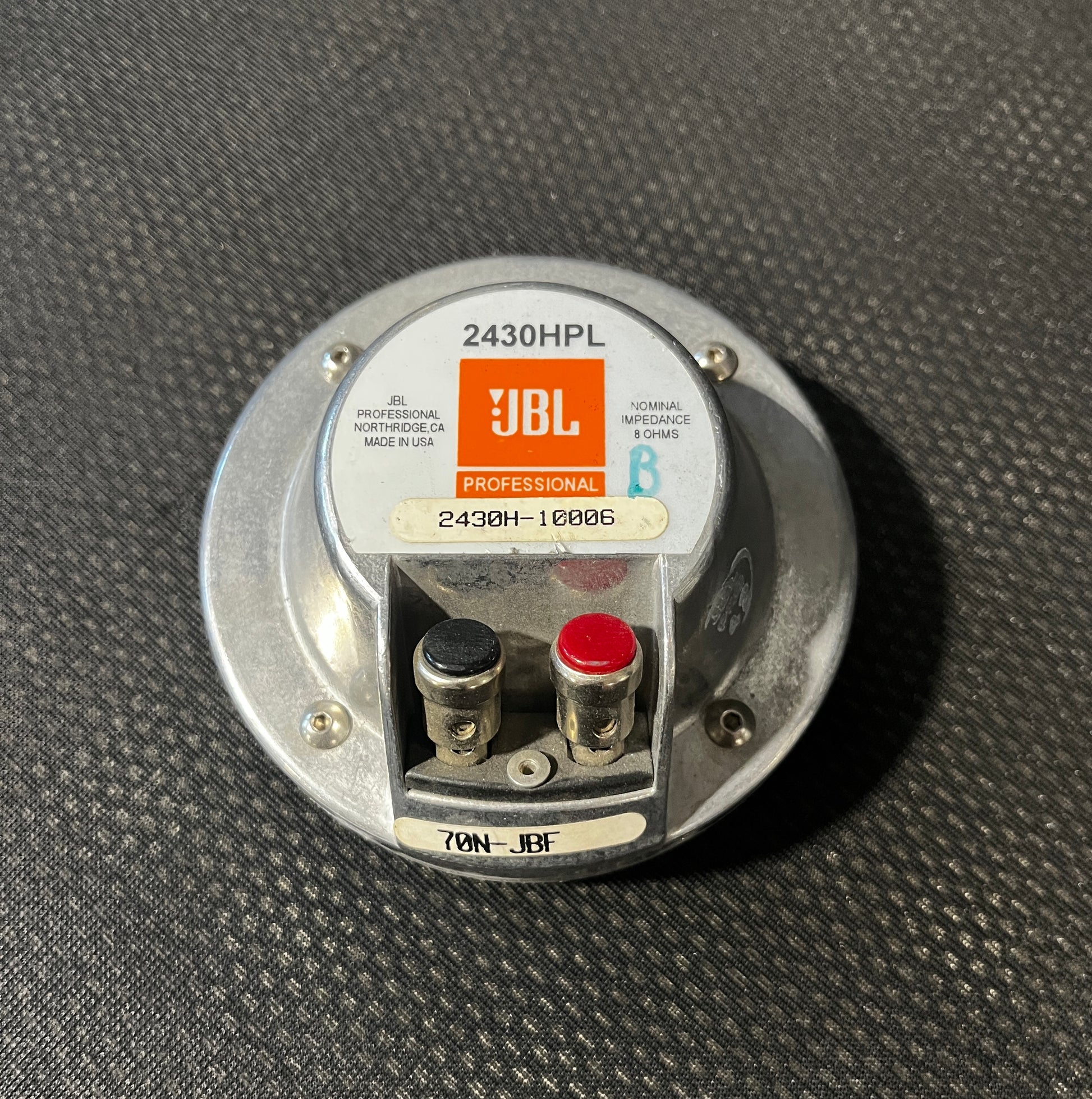 JBL 2430HPL 1.5" Neodymium Compression Driver, JBL 2430HPL, JBL 2430HPL 1.5" Driver, JBL Compression Driver, JBL 2430. We Sell Professional Audio Equipment. Audio Systems, Amplifiers, Consoles, Mixers, Electronics, Entertainment, Live Sound.