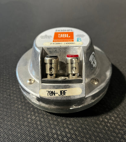 JBL 2430HPL 1.5" Neodymium Compression Driver, JBL 2430HPL, JBL 2430HPL 1.5" Driver, JBL Compression Driver, JBL 2430. We Sell Professional Audio Equipment. Audio Systems, Amplifiers, Consoles, Mixers, Electronics, Entertainment, Live Sound.
