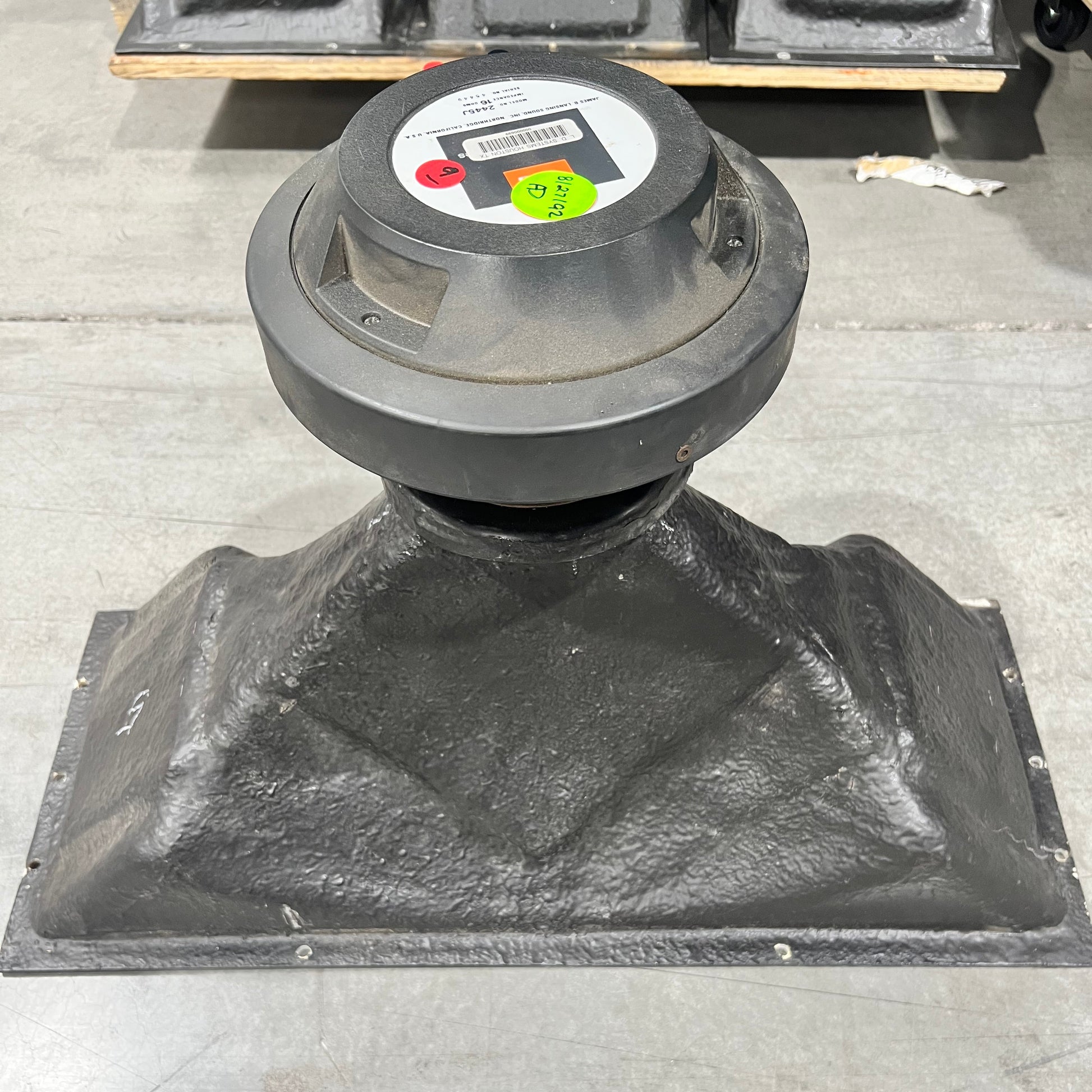 JBL 2445J Compression Driver with Large Horn, JBL 2445J Compression Driver with Horn, JBL 2445J, JBL 16 ohm Speaker Driver, JBL Driver with Horn. We Sell Professional Audio Equipment. Audio Systems, Amplifiers, Consoles, Mixers, Electronics, Entertainment, Live Sound.