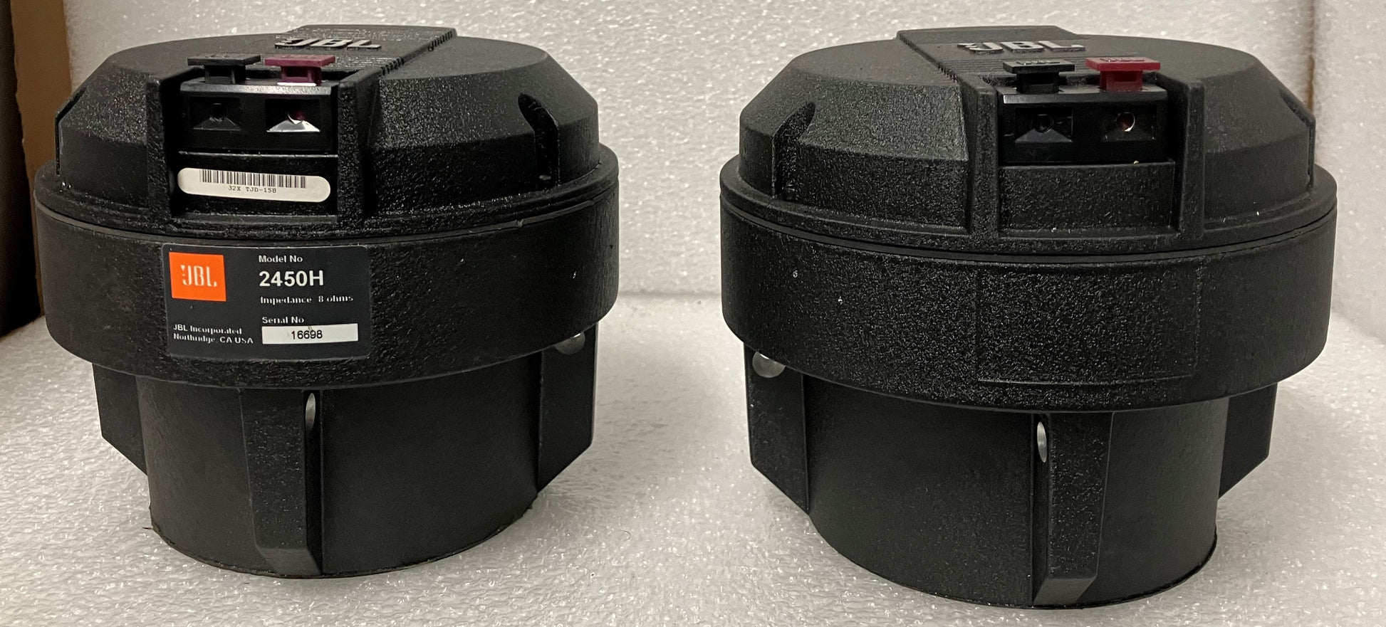JBL 2450H, JBL 2450H Pair, JBL 2450H 8 Ohm Pair, We Sell Professional Audio Equipment. Audio Systems, Amplifiers, Consoles, Mixers, Electronics, Entertainment, Live Sound.