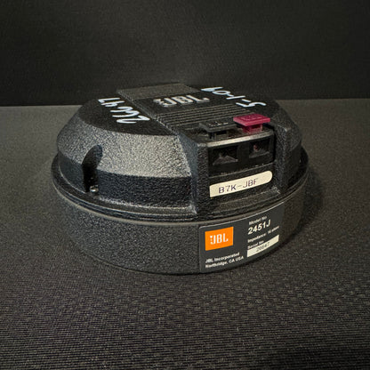 JBL High Frequency Compression Driver, JBL HF Compression Driver, JBL 2451J Neogymium 16 Ohms, JBL 16 Ohm 2451. We Sell Professional Audio Equipment. Audio Systems, Amplifiers, Consoles, Mixers, Electronics, Entertainment, Live Sound.
