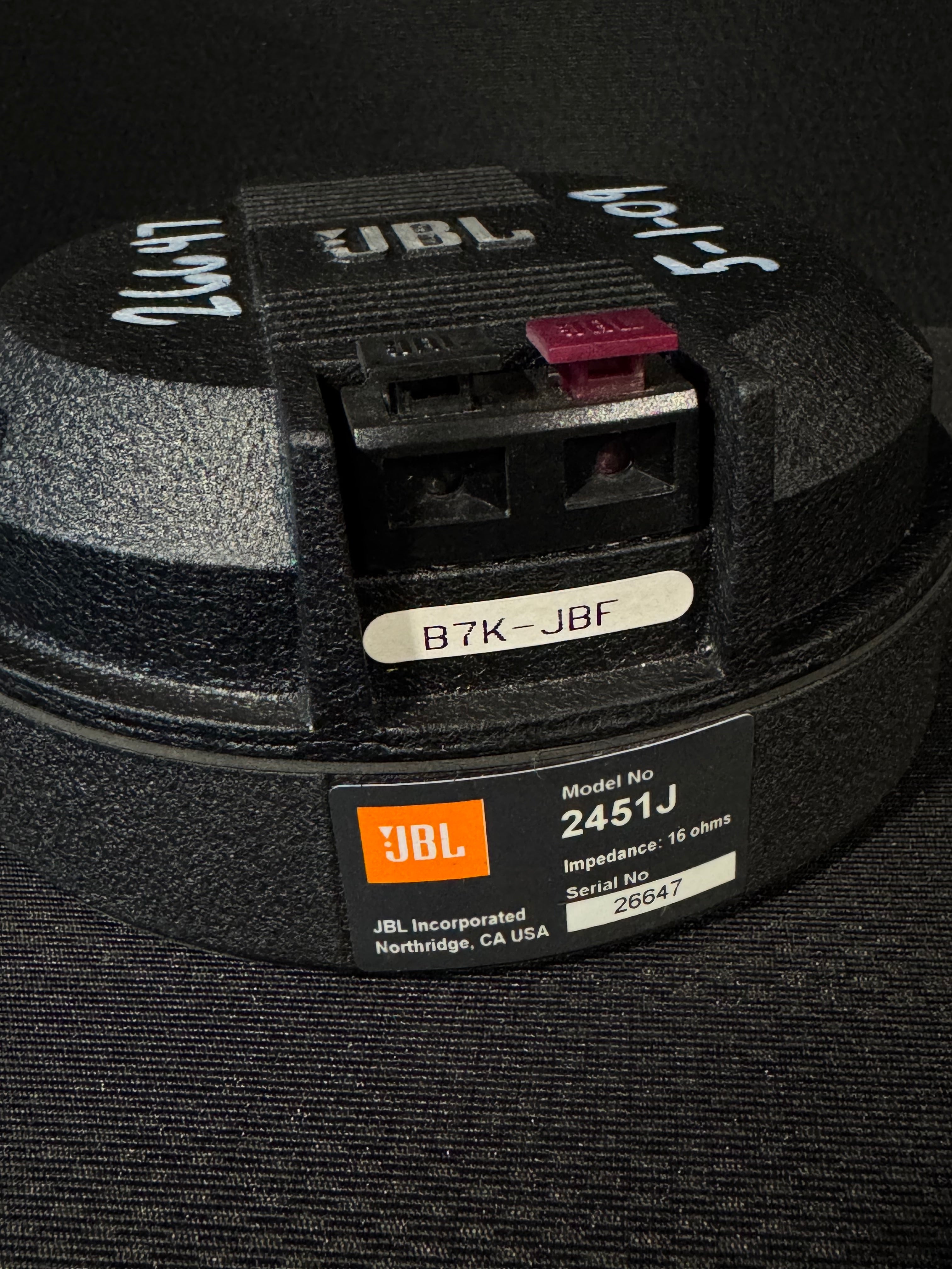 JBL 2451J Neodymium High Frequency Compression Driver, 16 Ohm