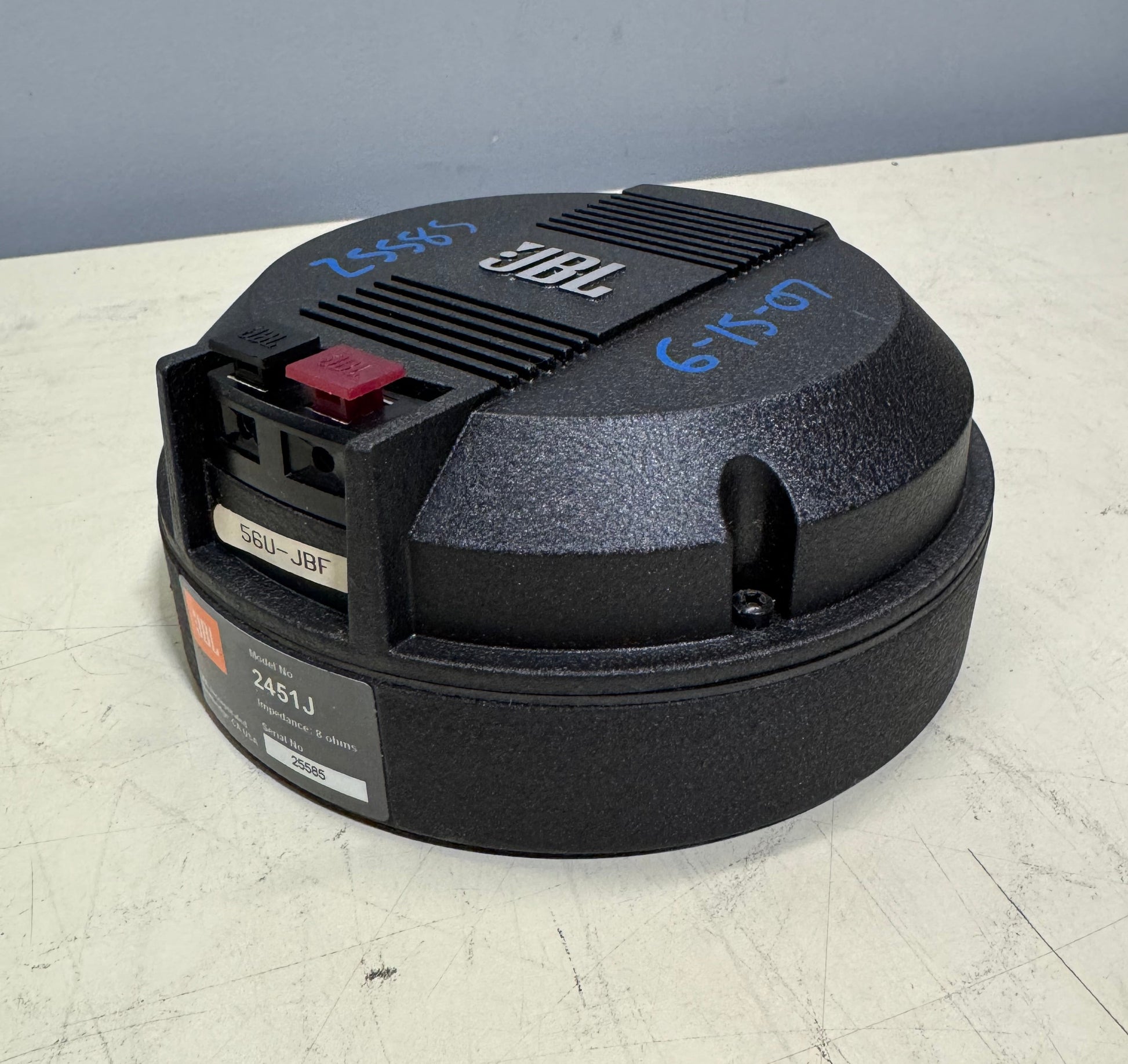 JBL High Frequency Compression Driver, JBL HF Compression Driver, JBL 2451J Neodymium 8 Ohms, JBL 8 Ohm 2451. We Sell Professional Audio Equipment. Audio Systems, Amplifiers, Consoles, Mixers, Electronics, Entertainment, Live Sound. 