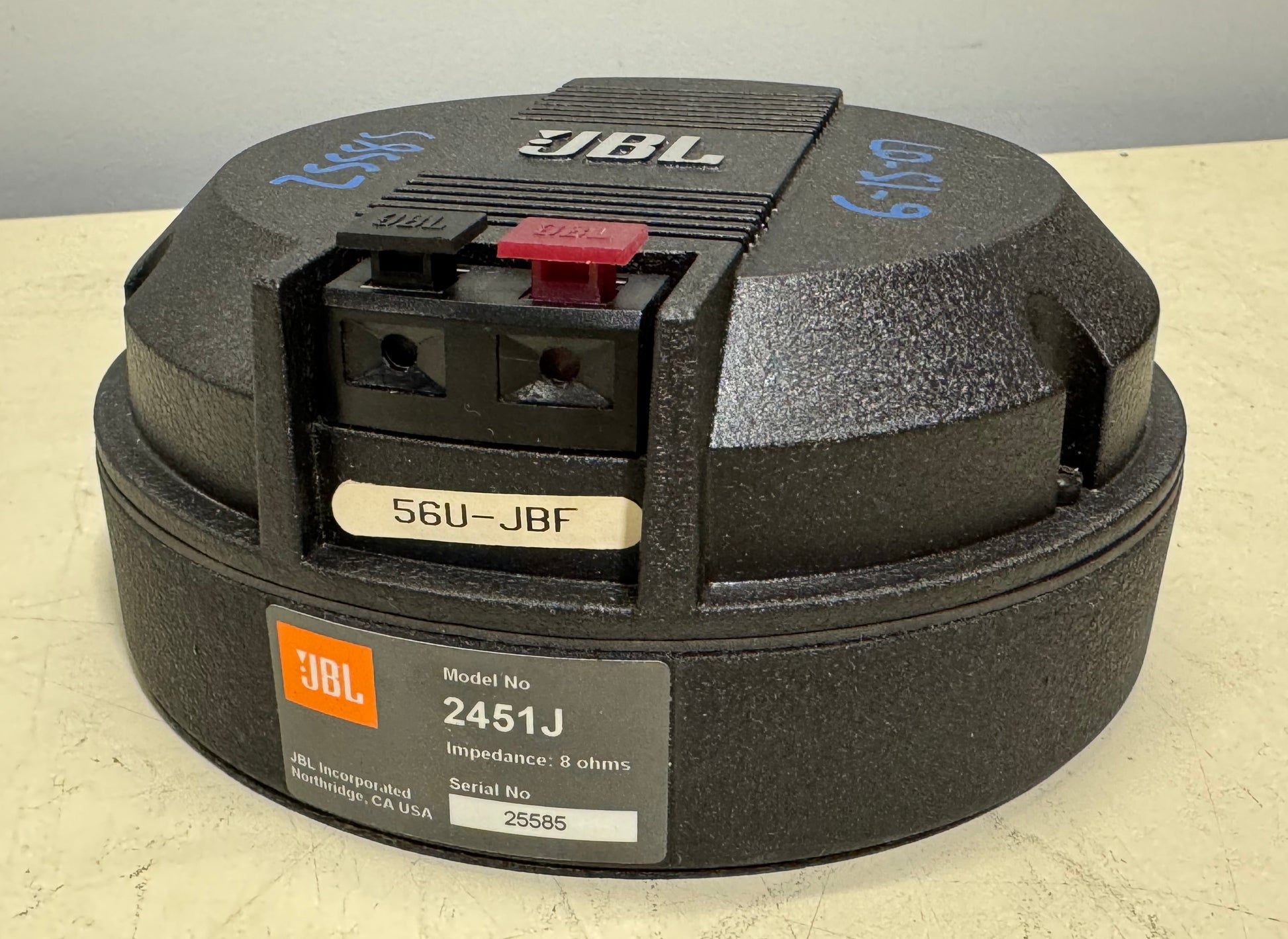 JBL High Frequency Compression Driver, JBL HF Compression Driver, JBL 2451J Neodymium 8 Ohms, JBL 8 Ohm 2451. We Sell Professional Audio Equipment. Audio Systems, Amplifiers, Consoles, Mixers, Electronics, Entertainment, Live Sound. 
