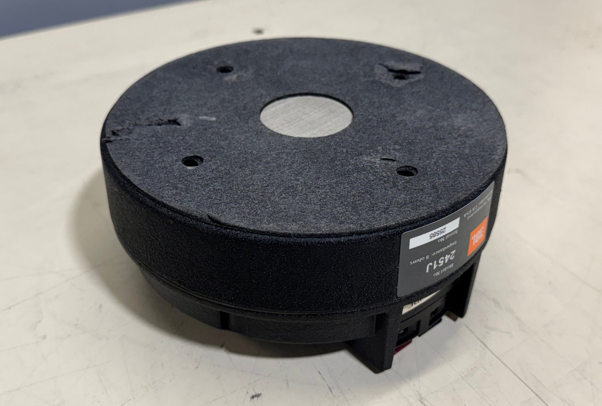 JBL High Frequency Compression Driver, JBL HF Compression Driver, JBL 2451J Neodymium 8 Ohms, JBL 8 Ohm 2451. We Sell Professional Audio Equipment. Audio Systems, Amplifiers, Consoles, Mixers, Electronics, Entertainment, Live Sound. 