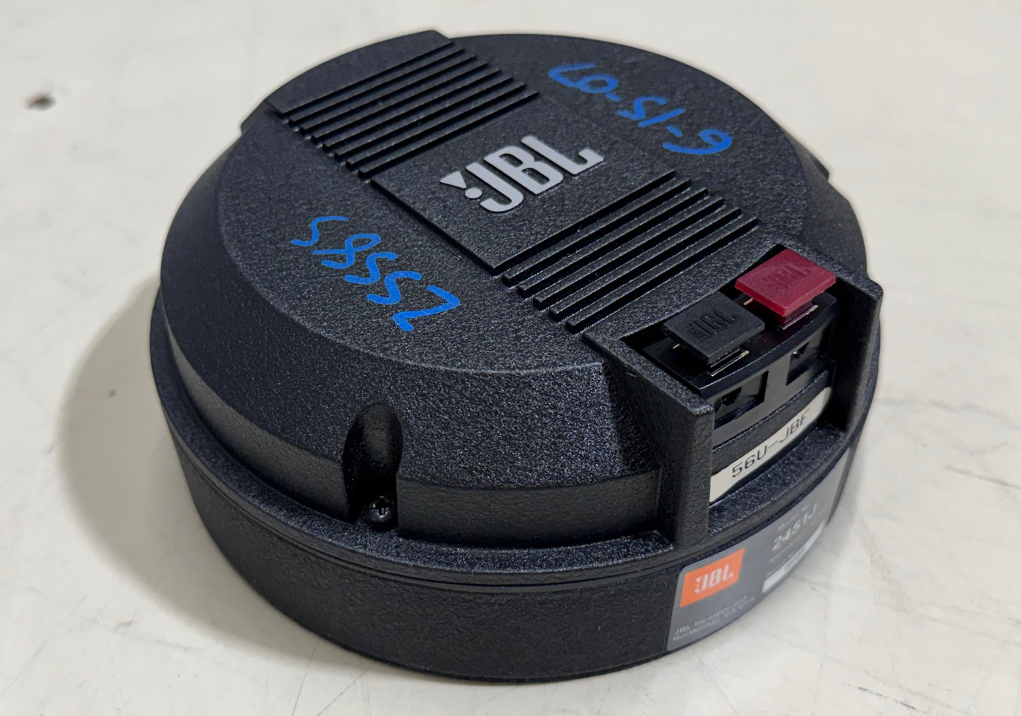 JBL High Frequency Compression Driver, JBL HF Compression Driver, JBL 2451J Neodymium 8 Ohms, JBL 8 Ohm 2451. We Sell Professional Audio Equipment. Audio Systems, Amplifiers, Consoles, Mixers, Electronics, Entertainment, Live Sound. 