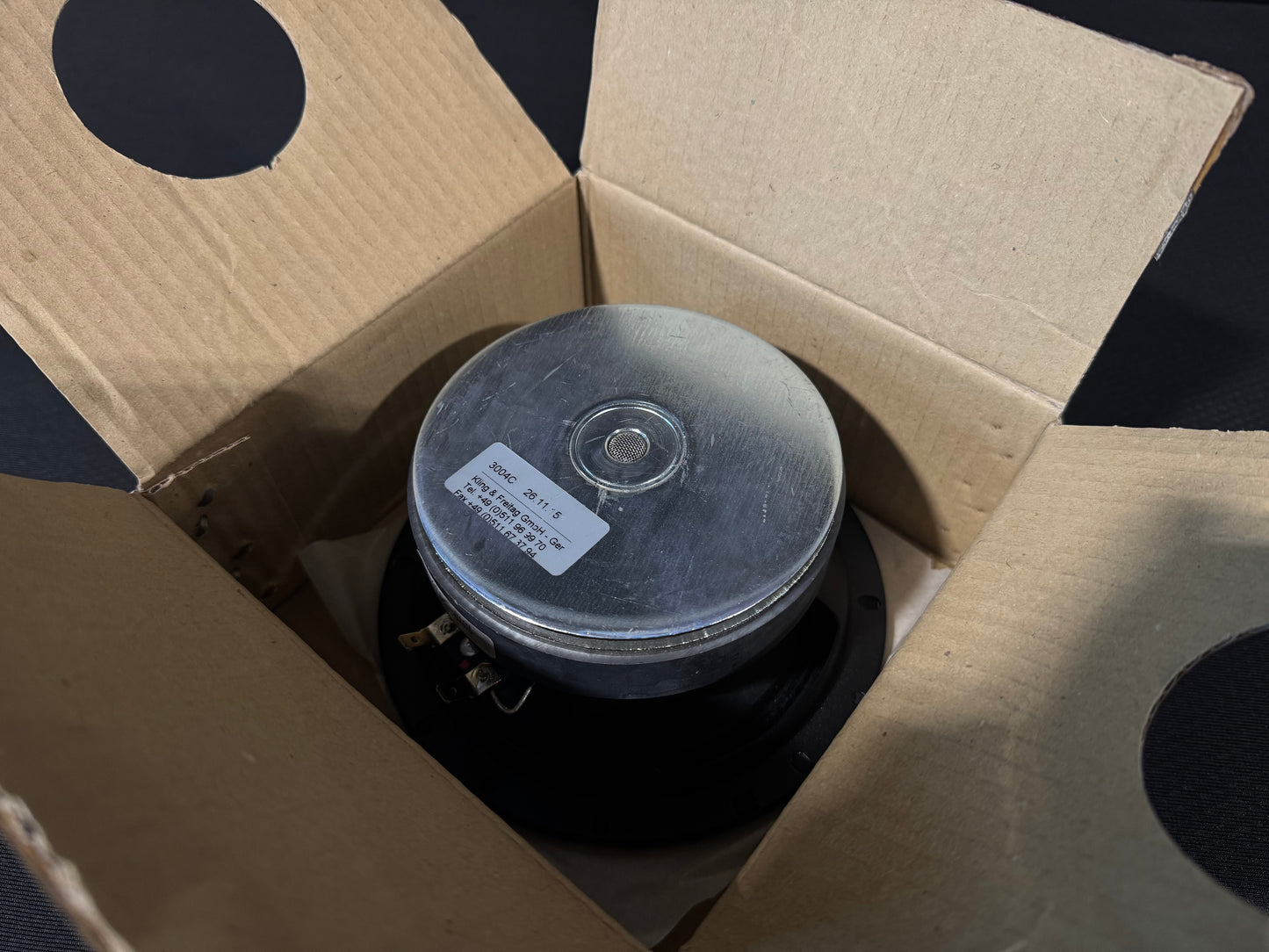 Kling & Freitag 3004C 6.5” Woofer 16 ohm, Kling & Freitag 3004C Woofer, K&F Woofer, K&F 6.5” Woofer, Kling & Freitag Speaker Driver. We Sell Professional Audio Equipment. Audio Systems, Amplifiers, Consoles, Mixers, Electronics, Entertainment, Live Sound.
