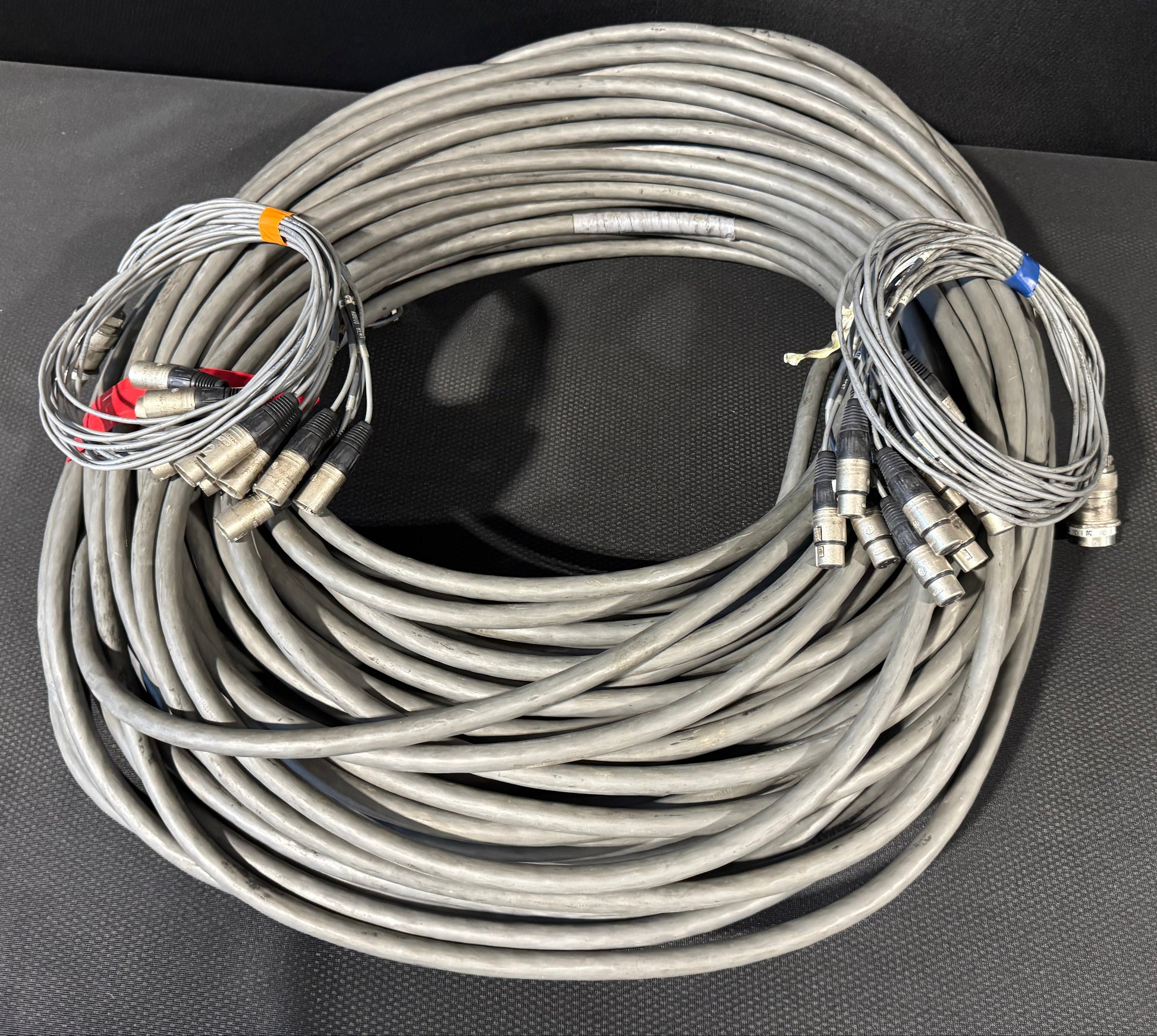Touring Audio Cable Package, Live Sound Cable, KPTC Audio Cable, Board Fan Out Audio Cable, Board Fan In Audio Cable, Audio Splitter Snake Cable Package, Audio Cable Extension, 330’ Audio Extension Cable. We Sell Professional Audio Equipment. Audio Systems, Amplifiers, Consoles, Mixers, Electronics, Entertainment, Live Sound.