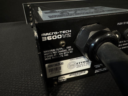Pro Audio Amplifier, Power Amplifier, Macro-Tech 3600vz, Macro-Tech, Crown Power Amplifier, Crown, Amps, Amplifiers, Amplifier, Amp, 3600vz. We Sell Professional Audio Equipment. Audio Systems, Amplifiers, Consoles, Mixers, Electronics, Entertainment, Live Sound.