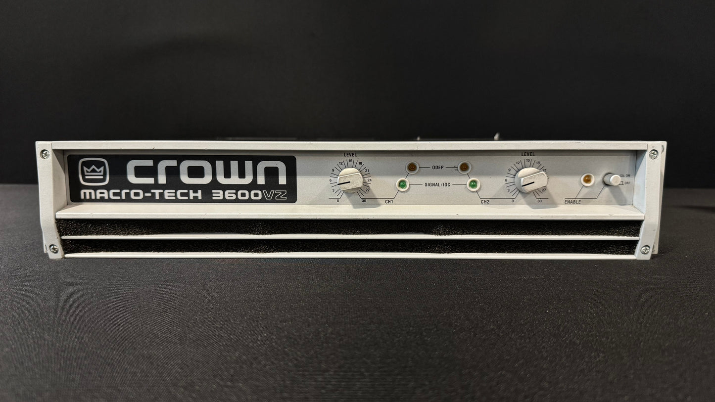 Pro Audio Amplifier, Power Amplifier, Macro-Tech 3600vz, Macro-Tech, Crown Power Amplifier, Crown, Amps, Amplifiers, Amplifier, Amp, 3600vz. We Sell Professional Audio Equipment. Audio Systems, Amplifiers, Consoles, Mixers, Electronics, Entertainment, Live Sound.