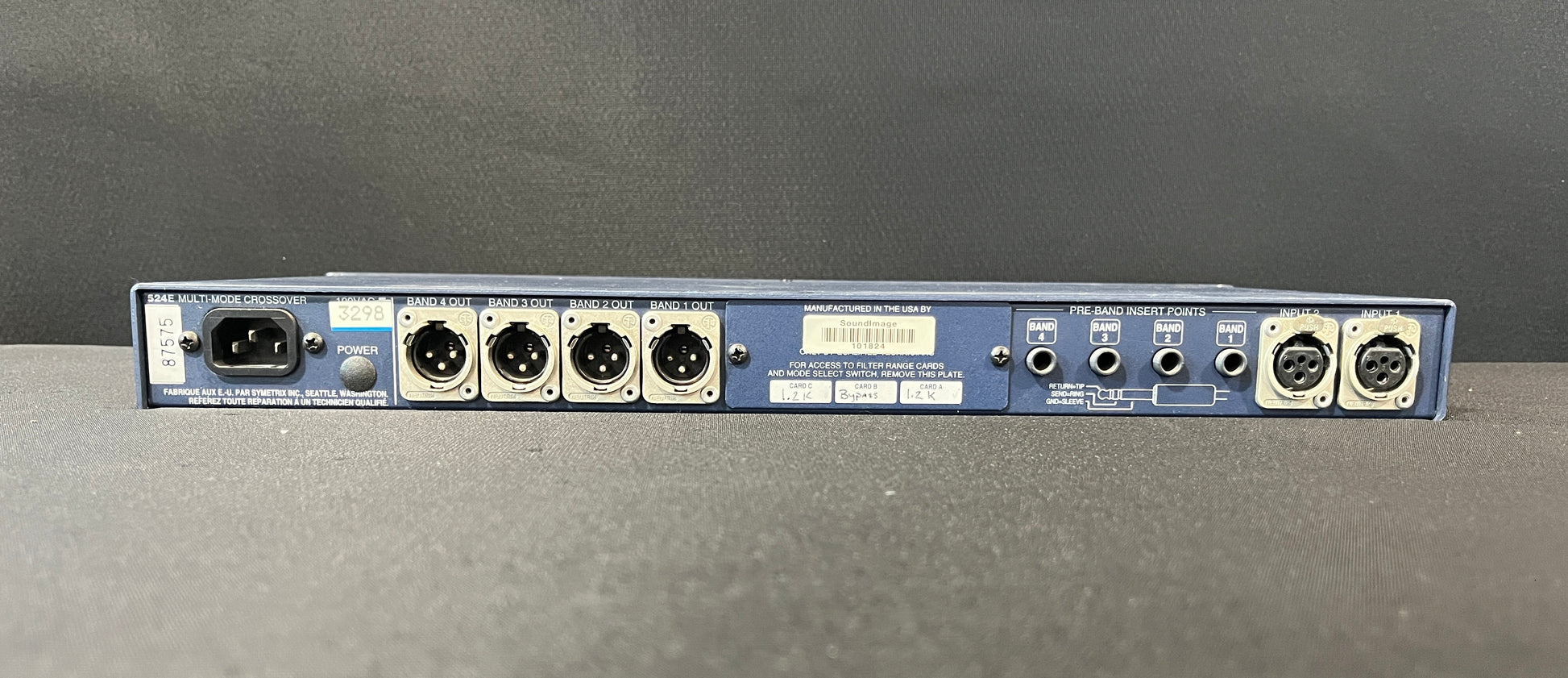 Symetrix MultiMode Crossover, Symetrix Crossover, Symetrix 524E Crossover, Symetrix 524E, Symetrix 524E MultiMode Crossover. We Sell Professional Audio Equipment. Audio Systems, Amplifiers, Consoles, Mixers, Electronics, Entertainment, Live Sound.