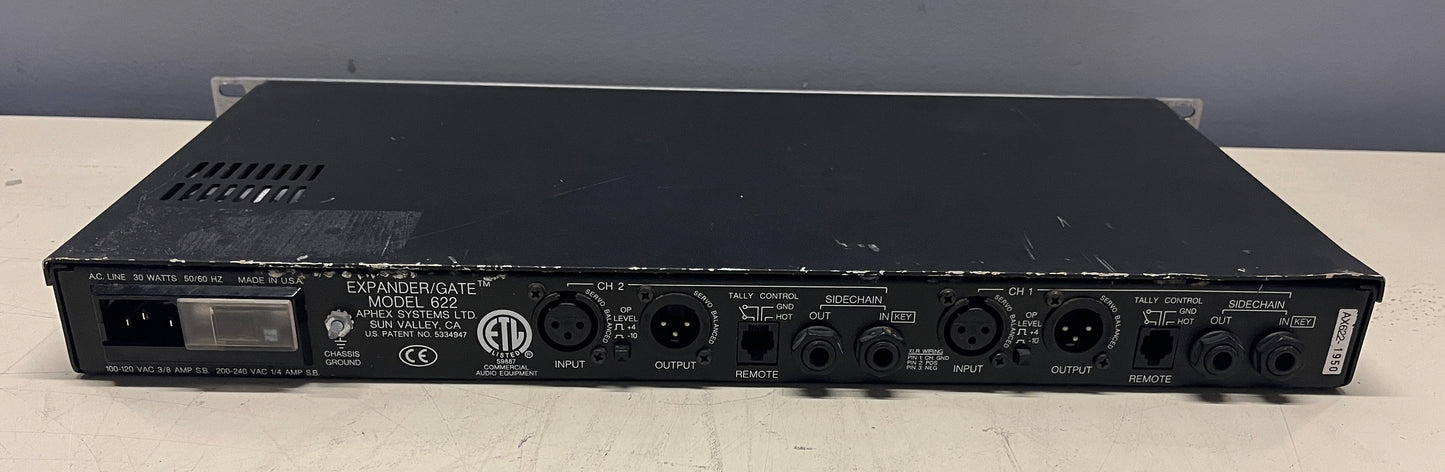 Aphex Model 622, Aphex Gate, Aphex Expander, Aphex 622 Gate. We Sell Professional Audio Equipment. Audio Systems, Amplifiers, Consoles, Mixers, Electronics, Entertainment, Live Sound.