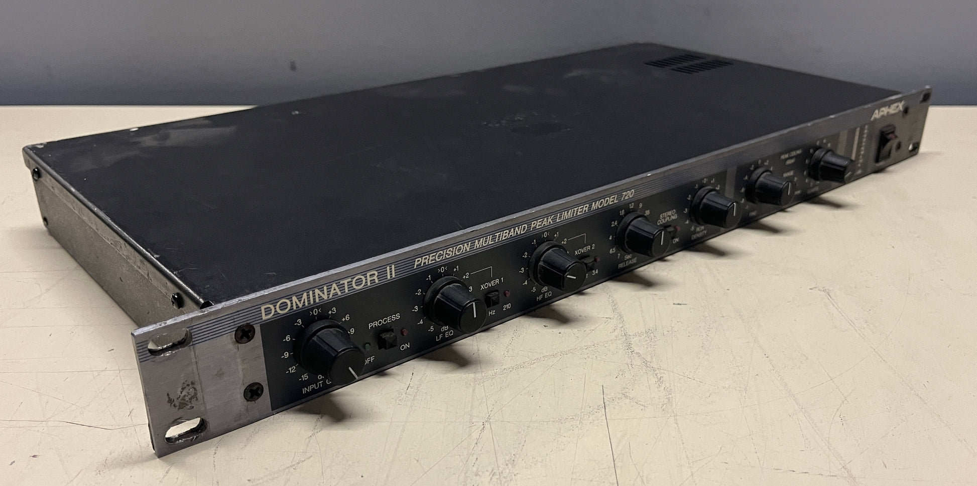 Aphex Limiter, Aphex Dominator II 720 Multiband Peak, Aphex Dominator II 720, Aphex Dominator II. We Sell Professional Audio Equipment. Audio Systems, Amplifiers, Consoles, Mixers, Electronics, Entertainment, Live Sound.