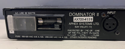 Aphex Limiter, Aphex Dominator II 720 Multiband Peak, Aphex Dominator II 720, Aphex Dominator II. We Sell Professional Audio Equipment. Audio Systems, Amplifiers, Consoles, Mixers, Electronics, Entertainment, Live Sound.