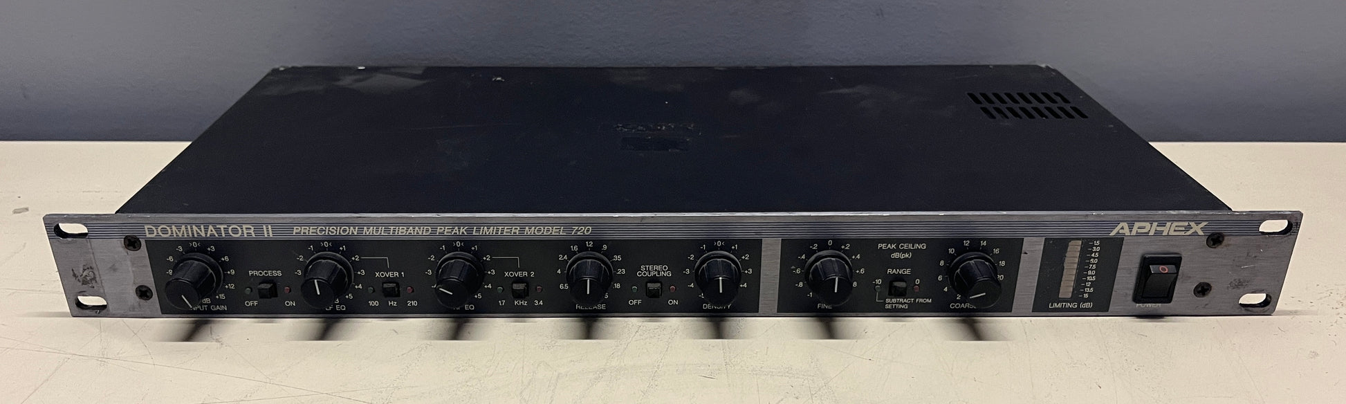 Aphex Limiter, Aphex Dominator II 720 Multiband Peak, Aphex Dominator II 720, Aphex Dominator II. We Sell Professional Audio Equipment. Audio Systems, Amplifiers, Consoles, Mixers, Electronics, Entertainment, Live Sound.