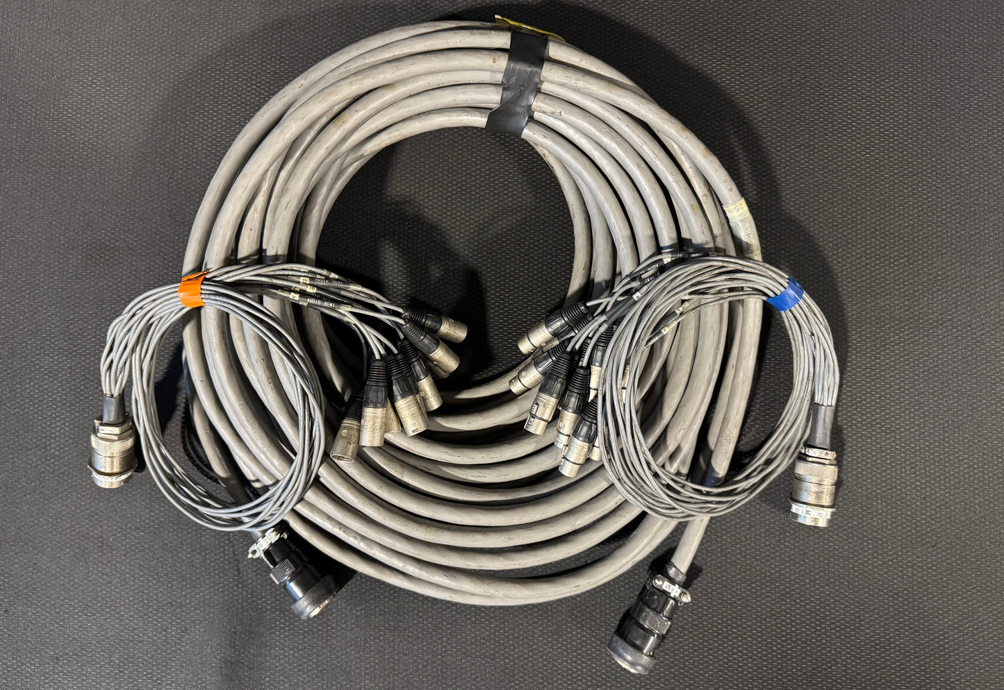 Touring Audio Cable Package, Live Sound Cable, KPTC Audio Cable, Board Fan Out Audio Cable, Board Fan In Audio Cable, Audio Splitter Snake Cable Package, Audio Cable Extension, 82’ Audio Extension Cable. We Sell Professional Audio Equipment. Audio Systems, Amplifiers, Consoles, Mixers, Electronics, Entertainment, Live Sound.
