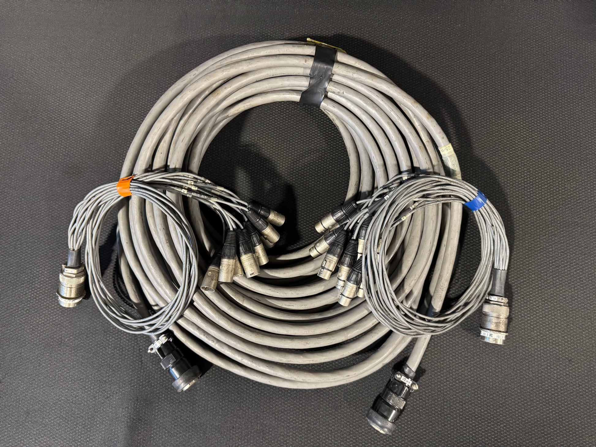 Touring Audio Cable Package, Live Sound Cable, KPTC Audio Cable, Board Fan Out Audio Cable, Board Fan In Audio Cable, Audio Splitter Snake Cable Package, Audio Cable Extension, 82’ Audio Extension Cable. We Sell Professional Audio Equipment. Audio Systems, Amplifiers, Consoles, Mixers, Electronics, Entertainment, Live Sound.