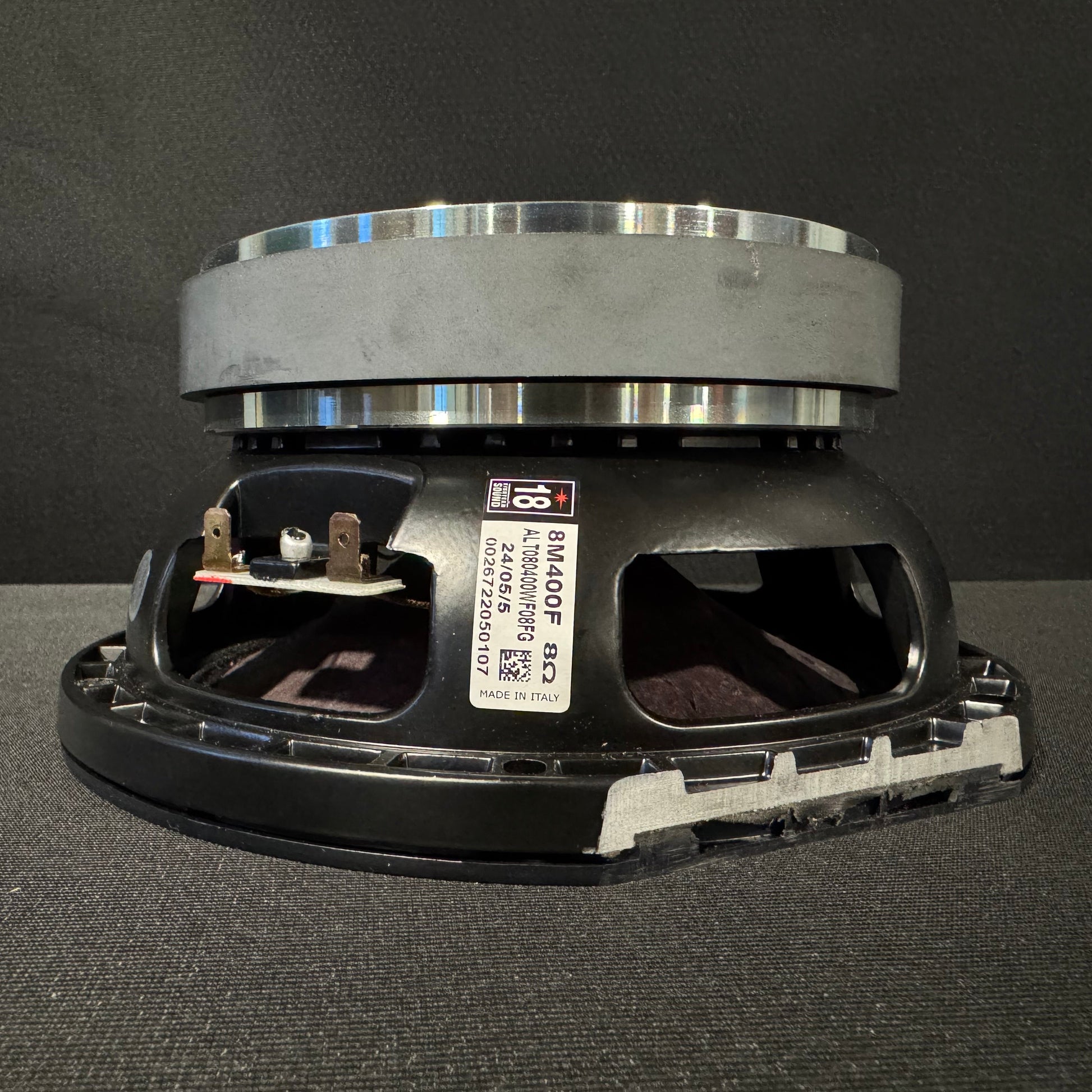 18 Sound 8M400, 8M400, 8M400 Modified Speaker, 18 Sound Speaker Driver, 8” Modified Speaker, 8” Cut Frame Speaker Driver. We Sell Professional Audio Equipment. Audio Systems, Amplifiers, Consoles, Mixers, Electronics, Entertainment, Live Sound.
