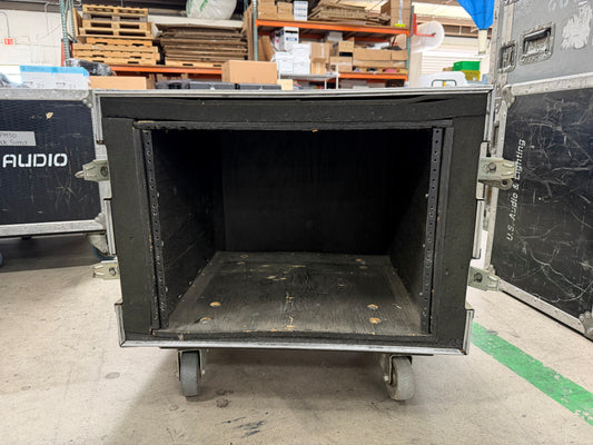 Road Flight Case, 8 Rack Units, Touring Case w/ Wheels
