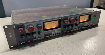 Dual Compressor/Limiter, Amek System 9098 Compressor/limiter by Rupert Neve, Amek Rupert Neve Model, Amek 9098 Compressor/Limiter. We Sell Professional Audio Equipment. Audio Systems, Amplifiers, Consoles, Mixers, Electronics, Entertainment, Live Sound.