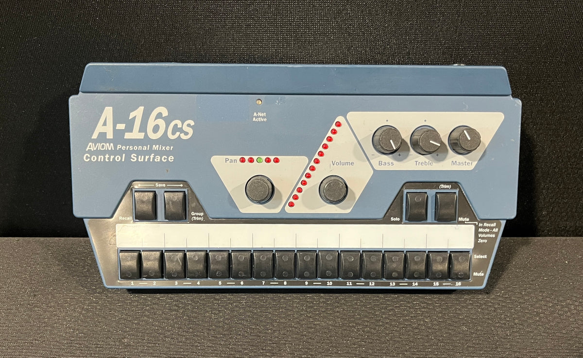Aviom A-16CS Remote Control Surface, Aviom A-16CS, Aviom A-16CS Remote, AVIOM A16CS, Aviom Remote Control Lot. We Sell Professional Audio Equipment. Audio Systems, Amplifiers, Consoles, Mixers, Electronics, Entertainment, Live Sound. 