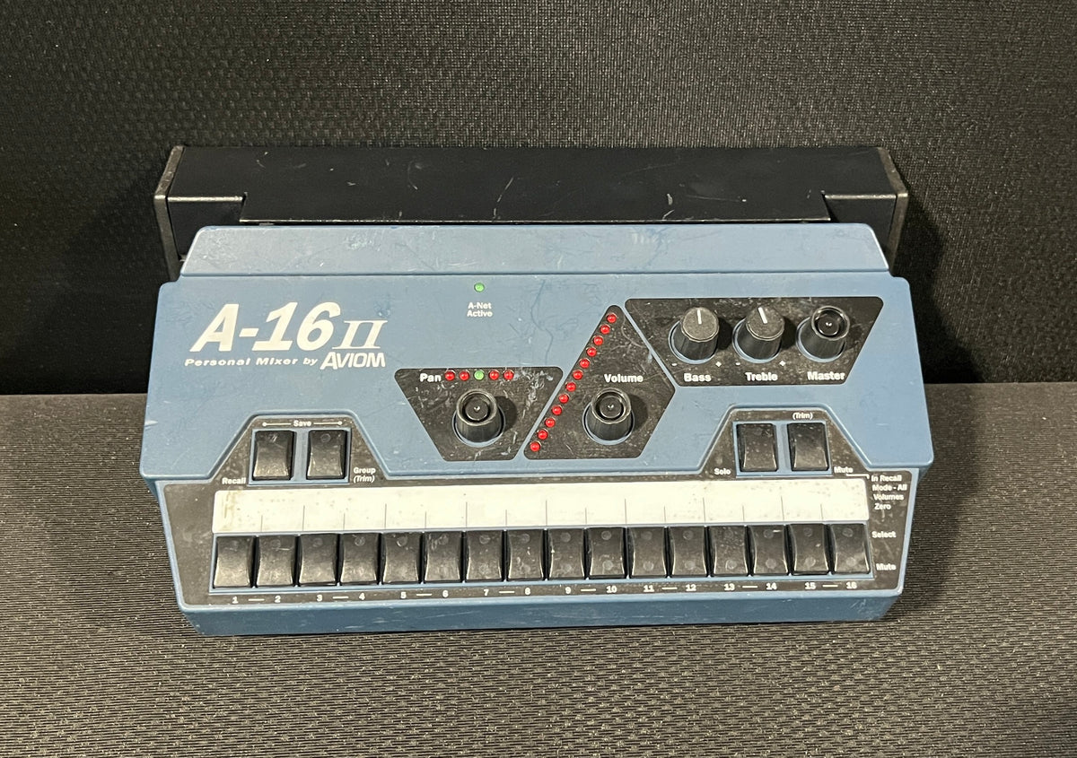 Aviom A-16II Digital Personal Mixer with MTX Expansion, Aviom A-16II Digital Personal Mixer, Aviom A-16II, AVIOM A16II, Aviom Personal Mixer. We Sell Professional Audio Equipment. Audio Systems, Amplifiers, Consoles, Mixers, Electronics, Entertainment, Live Sound.