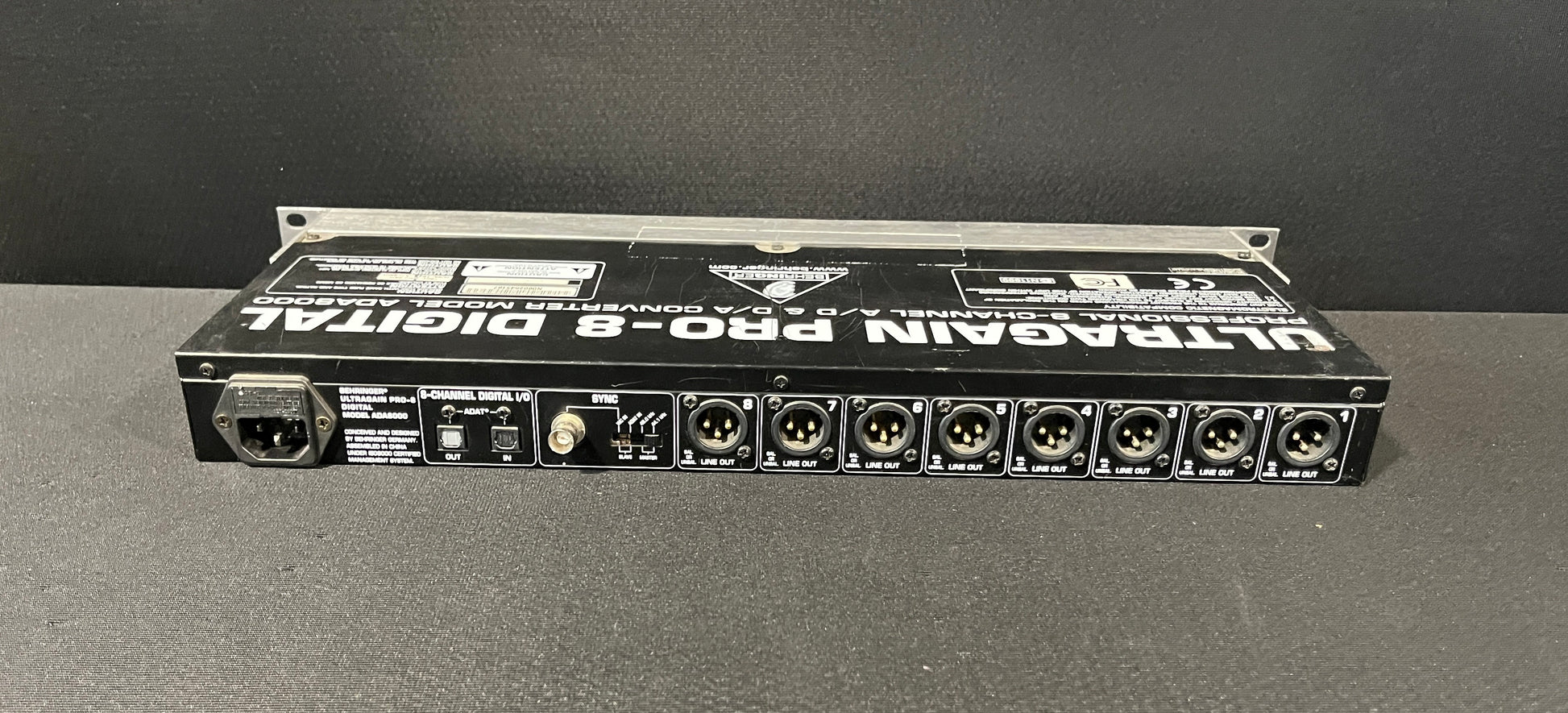 Behringer ADA8000 8 Channel A/D & D/A Converter, Behringer ADA8000, Behringer ADA8000 Ultragain, Behringer Ultragain Pro-8 Digital, Behringer D/A Converter. We Sell Professional Audio Equipment. Audio Systems, Amplifiers, Consoles, Mixers, Electronics, Entertainment, Live Sound.