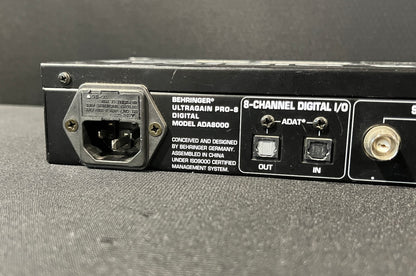 Behringer ADA8000 8 Channel A/D & D/A Converter, Behringer ADA8000, Behringer ADA8000 Ultragain, Behringer Ultragain Pro-8 Digital, Behringer D/A Converter. We Sell Professional Audio Equipment. Audio Systems, Amplifiers, Consoles, Mixers, Electronics, Entertainment, Live Sound.