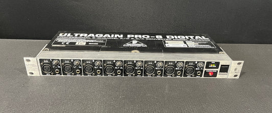 Behringer ADA8000 8 Channel A/D & D/A Converter, Behringer ADA8000, Behringer ADA8000 Ultragain, Behringer Ultragain Pro-8 Digital, Behringer D/A Converter. We Sell Professional Audio Equipment. Audio Systems, Amplifiers, Consoles, Mixers, Electronics, Entertainment, Live Sound.
