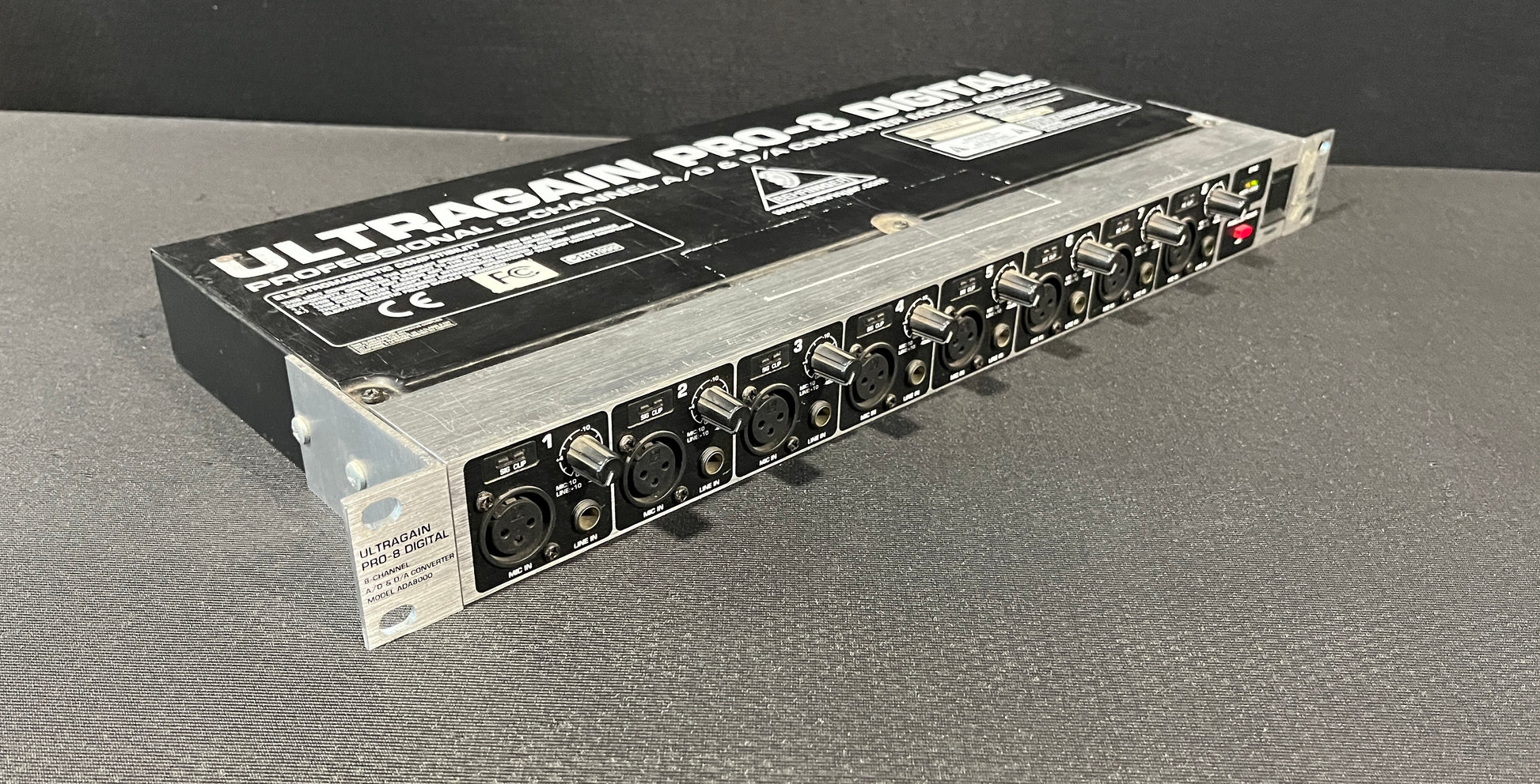 Behringer ADA8000 8 Channel A/D & D/A Converter, Behringer ADA8000, Behringer ADA8000 Ultragain, Behringer Ultragain Pro-8 Digital, Behringer D/A Converter. We Sell Professional Audio Equipment. Audio Systems, Amplifiers, Consoles, Mixers, Electronics, Entertainment, Live Sound.
