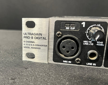 Behringer ADA8000 8 Channel A/D & D/A Converter, Behringer ADA8000, Behringer ADA8000 Ultragain, Behringer Ultragain Pro-8 Digital, Behringer D/A Converter. We Sell Professional Audio Equipment. Audio Systems, Amplifiers, Consoles, Mixers, Electronics, Entertainment, Live Sound.
