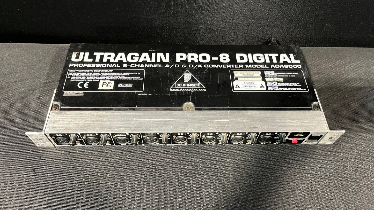 Behringer ADA8000 8 Channel A/D & D/A Converter, Behringer ADA8000, Behringer ADA8000 Ultragain, Behringer Ultragain Pro-8 Digital, Behringer D/A Converter. We Sell Professional Audio Equipment. Audio Systems, Amplifiers, Consoles, Mixers, Electronics, Entertainment, Live Sound.
