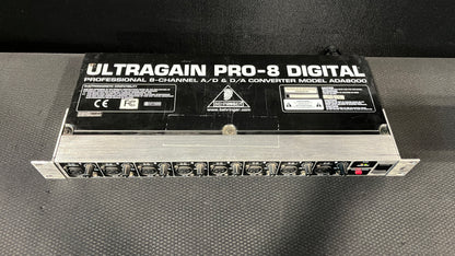 Behringer ADA8000 8 Channel A/D & D/A Converter, Behringer ADA8000, Behringer ADA8000 Ultragain, Behringer Ultragain Pro-8 Digital, Behringer D/A Converter. We Sell Professional Audio Equipment. Audio Systems, Amplifiers, Consoles, Mixers, Electronics, Entertainment, Live Sound.
