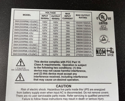 APC Smart-UPS X, 2200VA UPS, 110V APC Smart UPS, APC Model  SMX2000RMLV2U UPS, We Sell Professional Audio Equipment. Audio Systems, Amplifiers, Consoles, Mixers, Electronics, Entertainment, Live Sound