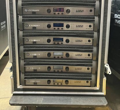 QSC Wideline WL2102 Line Array System Package with Crown iT-12000HD Amp Rack