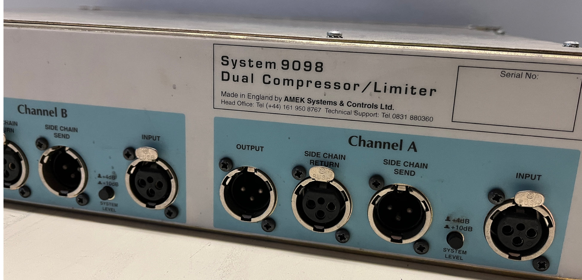 Amek System 9098 Compressor/Limiter by Rupert Neve, Amek 9098 Compressor/Limiter, Amek Rupert Neve Model, Dual Compressor/Limiter, Amek 9098. We Sell Professional Audio Equipment. Audio Systems, Amplifiers, Consoles, Mixers, Electronics, Entertainment, Live Sound.