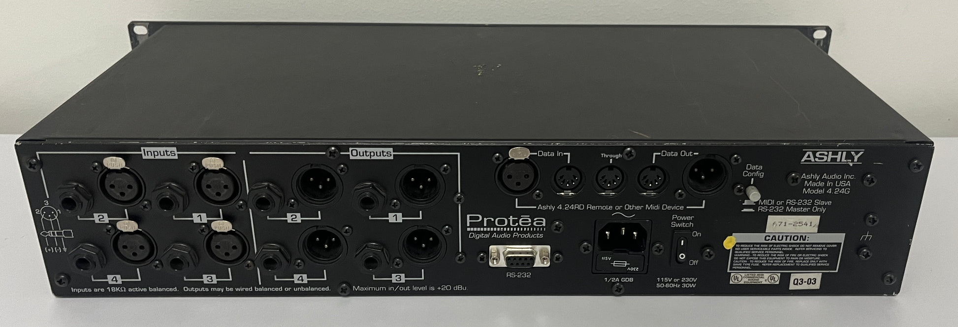 Ashly Protea Equalizer System II, Ashly 4.24G 4-Channel Digital EQ, Ashly Protea 4 Channel Digital EQ, Ashly EQ, 4 Channel Digital EQ, We Sell Professional Audio Equipment. Audio Systems, Amplifiers, Consoles, Mixers, Electronics, Entertainment, Live Sound