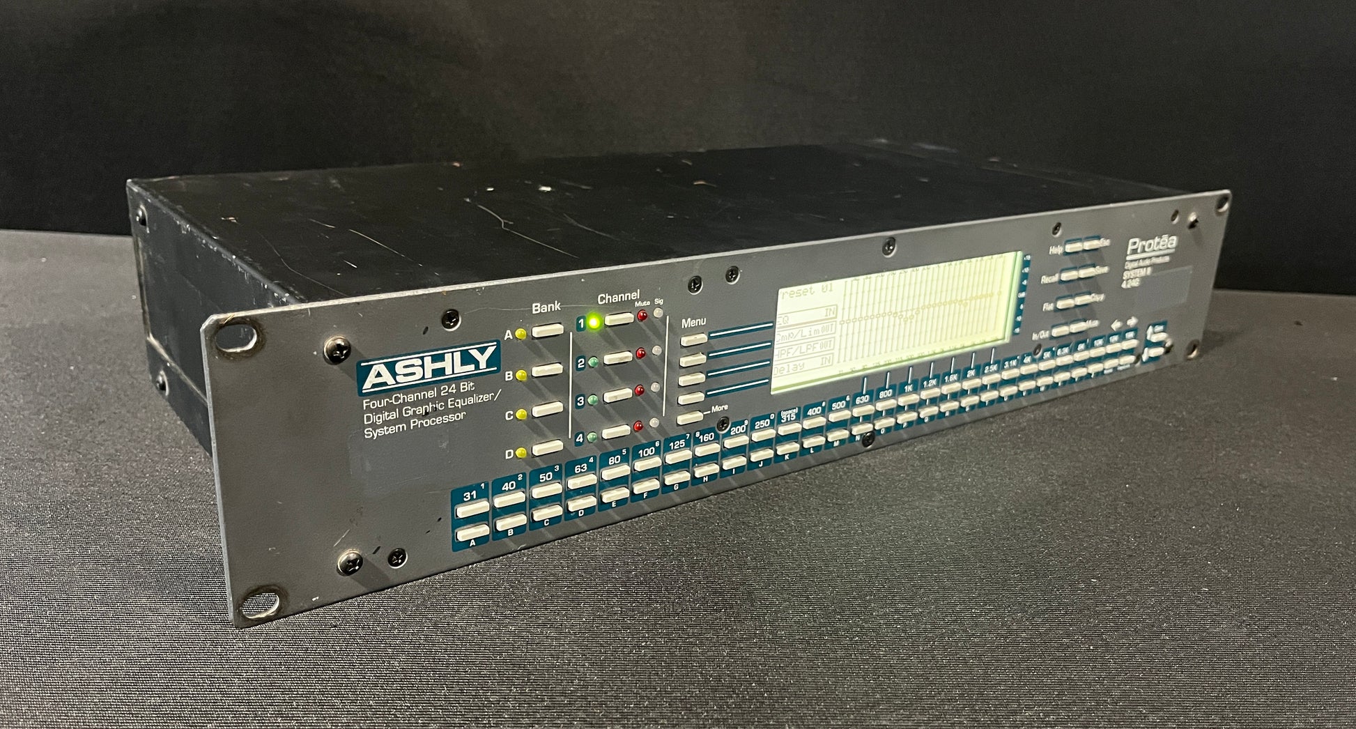 Ashly Protea 4.24G 4 Channel 24 Bit Digital Graphic EQ/System Processor, Ashly Protea Graphic EQ/System Processor, 4 Channel 24 Bit Digital Graphic EQ/System Processor, Ashly Graphic EQ, Ashly Audio Graphic EQ/System Processor. We Sell Professional Audio Equipment. Audio Systems, Amplifiers, Consoles, Mixers, Electronics, Entertainment, Live Sound.