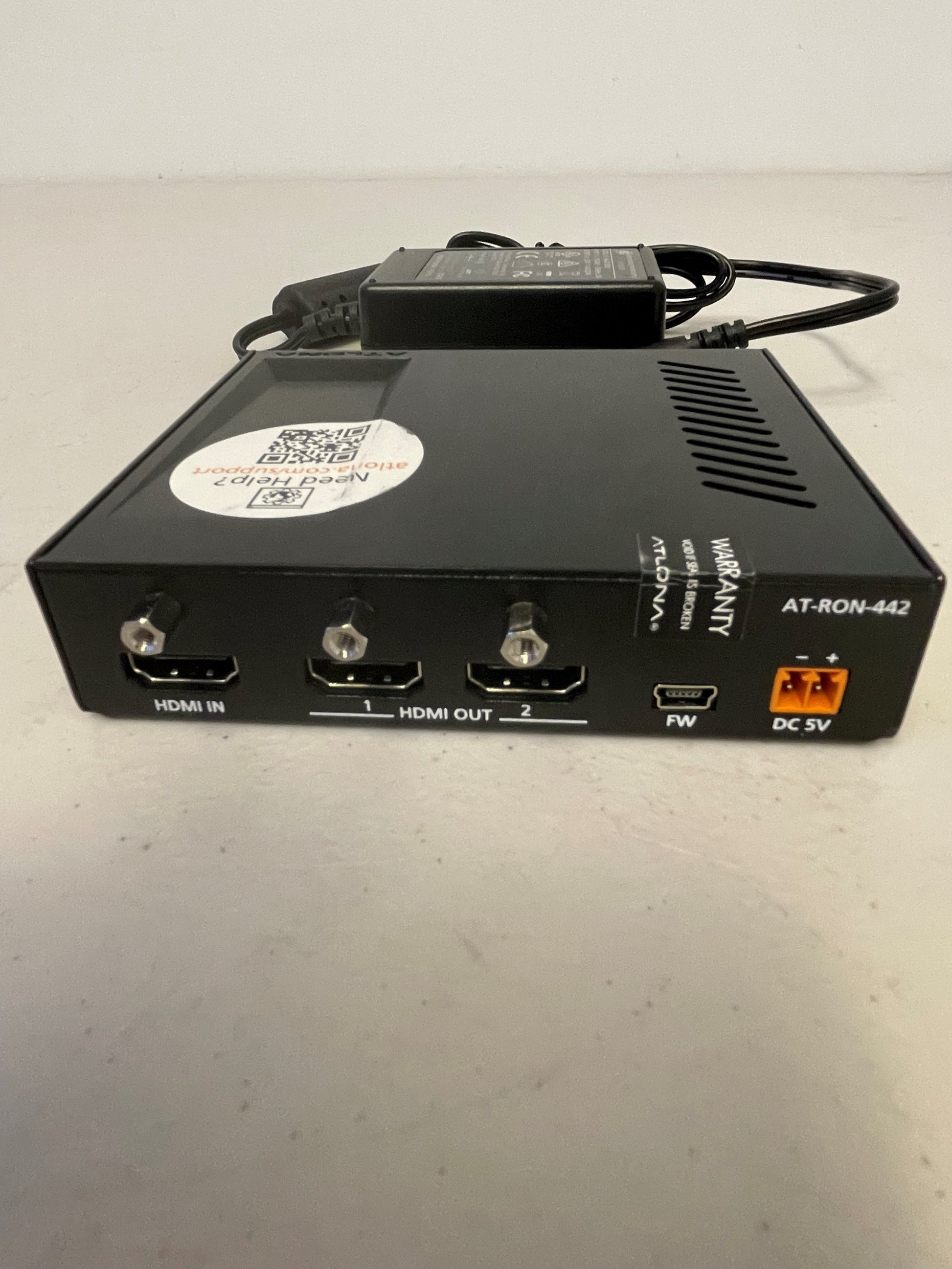 Used Atlona RONDO AT-RON-442 4K 2-Output DA for Sale. We Sell Professional Audio Equipment. Audio Systems, Amplifiers, Consoles, Mixers, Electronics, Entertainment and Live Sound.