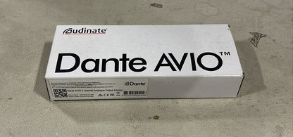 Audinate Dante AVIO 2-Channel Analog Output Adapter, Audinate 2-Channel Analog Output, Dante 2 Channel Analog Output Adapter, We Sell Professional Audio Equipment. Audio Systems, Amplifiers, Consoles, Mixers, Electronics, Entertainment, Live Sound