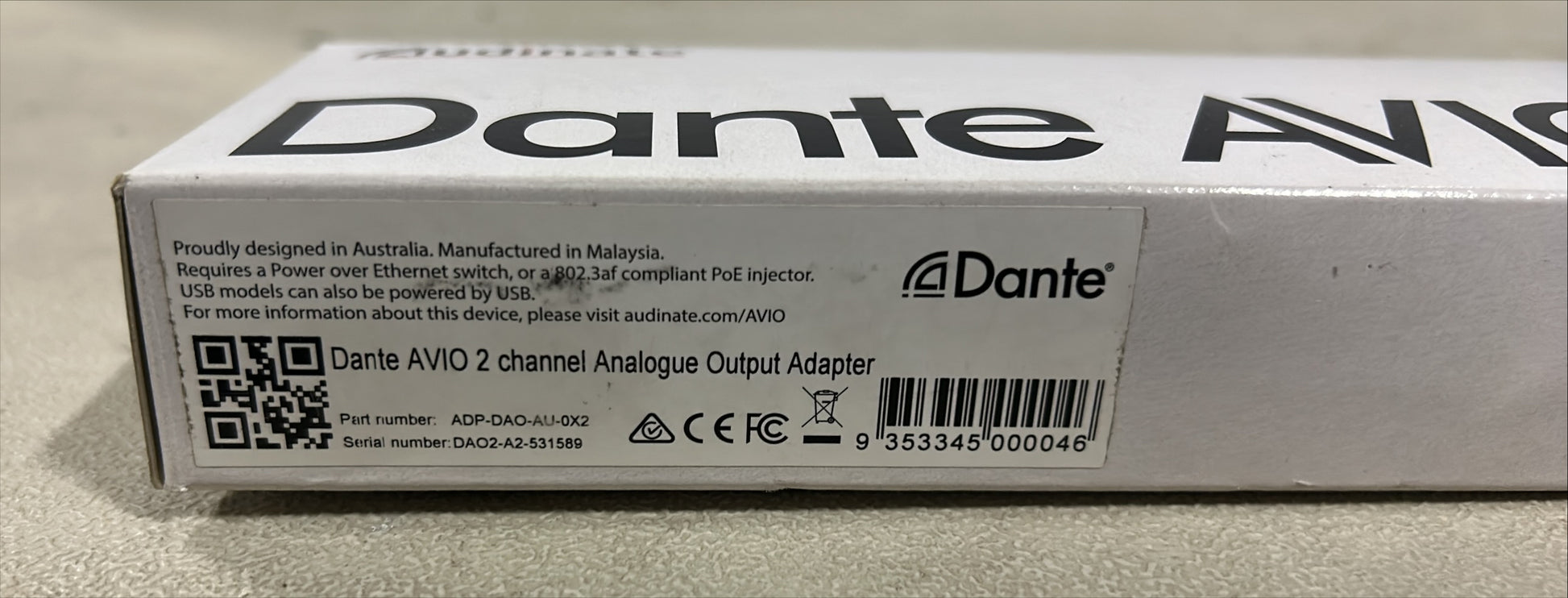 Audinate Dante AVIO 2-Channel Analog Output Adapter, Audinate 2-Channel Analog Output, Dante 2 Channel Analog Output Adapter, We Sell Professional Audio Equipment. Audio Systems, Amplifiers, Consoles, Mixers, Electronics, Entertainment, Live Sound