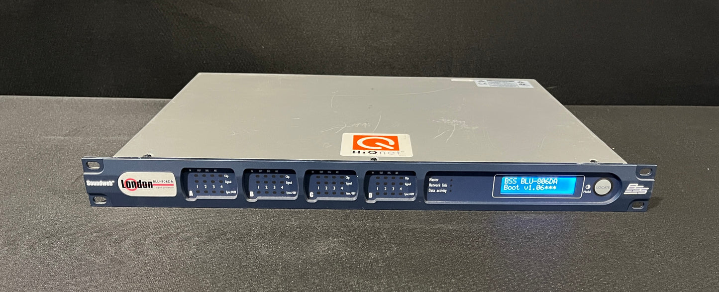 BSS London BLU 806DA Signal Processor, BSS London Blu, BSS 806DA, London Blue 806DA, BSS Signal Processor, BSS 806. We Sell Professional Audio Equipment. Audio Systems, Amplifiers, Consoles, Mixers, Electronics, Entertainment, Live Sound.