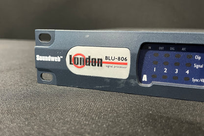 BSS London BLU 806 Signal Processor, BSS London Blu, BSS 806, London Blue 806, BSS Signal Processor. We Sell Professional Audio Equipment. Audio Systems, Amplifiers, Consoles, Mixers, Electronics, Entertainment, Live Sound.