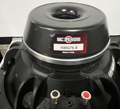 B&C 10BG76-8, B&C 10" Rubber Surround Neodymium Subwoofer, B&C 10" Subwoofer, B&C 10" 8 Ohm Subwoofer, We Sell Professional Audio Equipment. Audio Systems, Amplifiers, Consoles, Mixers, Electronics, Entertainment, Live Sound