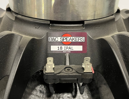 B&C 18IPAL Subwoofer, B&C 18 Inch 2 Ohm Subwoofer, B&C 18IPAL 18" Subwoofer, 2 Ohm B&C 18" Subwoofer, 		We Sell Professional Audio Equipment. Audio Systems, Amplifiers, Consoles, Mixers, Electronics, Entertainment, Live Sound