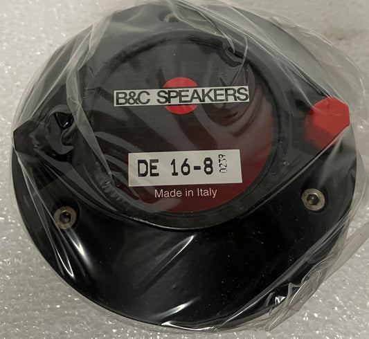 B&C DE16-8 High Frequency Driver, Pair of B&C HF Drivers, B&C HF 8 Ohm Driver, High Frequency 8 Ohm Driver, We Sell Professional Audio Equipment. Audio Systems, Amplifiers, Consoles, Mixers, Electronics, Entertainment, Live Sound