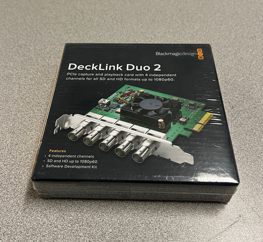 Blackmagic Design DeckLink Duo, Blackmagic Design PCIe Capture and Playback Card, Blackmagic Design Playback Card, We Sell Professional Audio Equipment. Audio Systems, Amplifiers, Consoles, Mixers, Electronics, Entertainment, Live Sound
