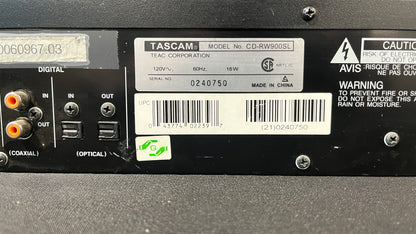 Tascam CD-RW900SL CD Recorder, Tascam CD-RW900SL, CD-RW900SL CD Recorder, CD-RW900SL, TASCAM Professional CD Recorder. We Sell Professional Audio Equipment. Audio Systems, Amplifiers, Consoles, Mixers, Electronics, Entertainment, Live Sound.