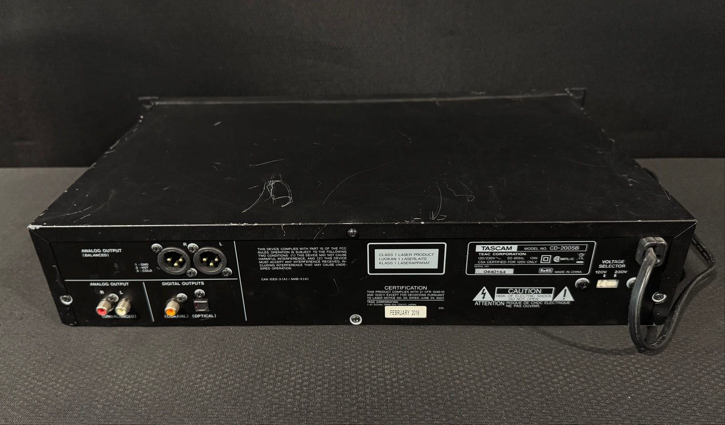 Tascam CD-200SB  Professional CD Player, Tascam CD-200SB, TASCAM CD200SB, Tascam Rackmount CD Player, CD-200SB Professional CD Player. We Sell Professional Audio Equipment. Audio Systems, Amplifiers, Consoles, Mixers, Electronics, Entertainment, Live Sound.